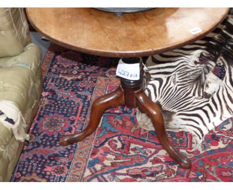 A George III mahogany tilt top tripod table