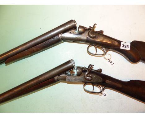 SHOTGUN (STOCK AND ACTION ONLY) UN-NAMED 12G S/S HAMMER ACTION SERIAL NUMBER 7328 (ST.NO.3205) TOGETHER WITH AN ARMSTRONG 12G