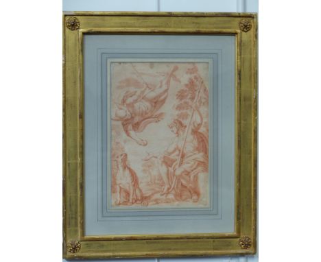 An Old Master red chalk drawing of classical figure studies