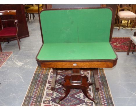 A Wm.IV.rosewood fold over card table