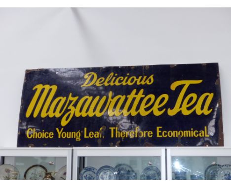 A large Mazawattee tea Enamel sign