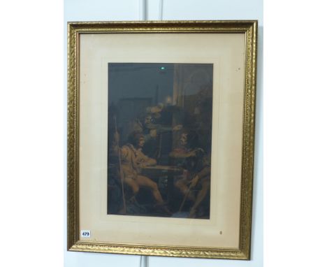 Old master watercolour. The Conspirators