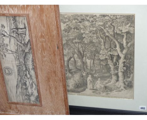 A group of various framed Old Master landscape and figural prints together with a number of unframed works of Eastern and cla