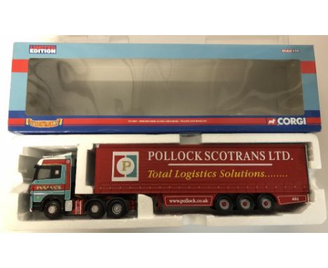 Corgi CC13809 1/50 scale Mercedes Actros curtainside Pollock Scotrans Ltd lorry boxed