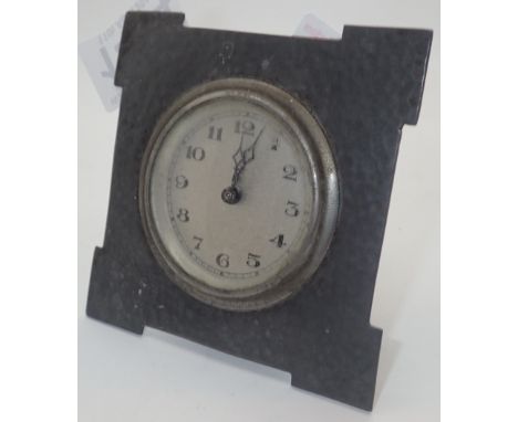Talbot hammered pewter Art Deco clock 