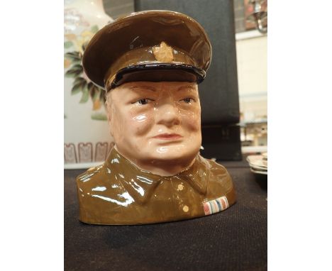 Carlton Ware Churchill Toby jug H: 15 cm