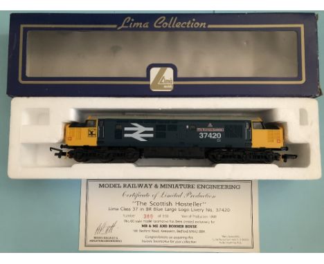 Lima OO gauge The Scottish Hosteller 37420 BR large logo livery diesel locomotive limited edition model 300/550 examples prod