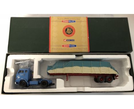 Corgi 1/50 scale CC13105 Volvo F88 sheeted flatbed trailer BRS Midland diecast lorry boxed