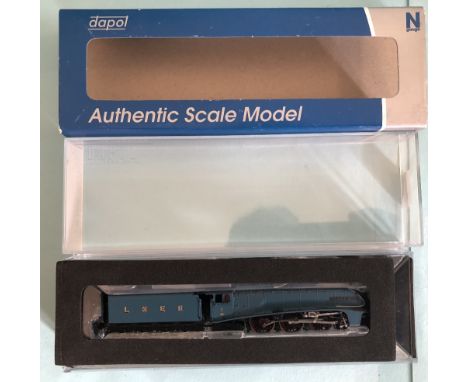 Dapol N gauge ND128a A4 steam locomotive Andrew K Mccosh LNER garter blue with original box