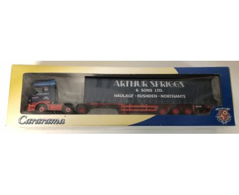 Cararama 1/50 scale Arthur Spriggs heavy haulage Scania diecast truck lorry artic model new ex shop stock