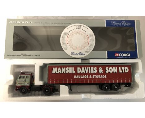 Corgi Heavy Haulage modern trucks CC13108 Volvo F88 tautliner Mansel Davies 1/50 scale 1282/1900 certificate and wing mirrors