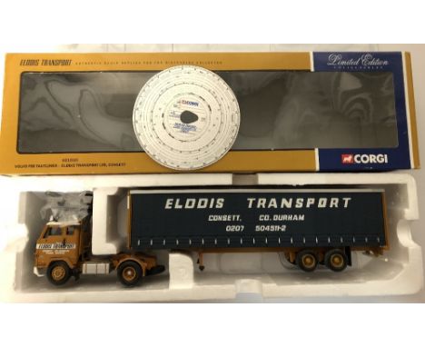 Corgi CC13103 1/50 scale  Volvo F88 Tautliner Elddis Transport Ltd Consett includes limited edition certificate and mirrors b