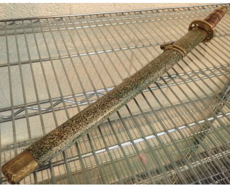 Japanese short sword with shagreen scabbard L: 68 cm