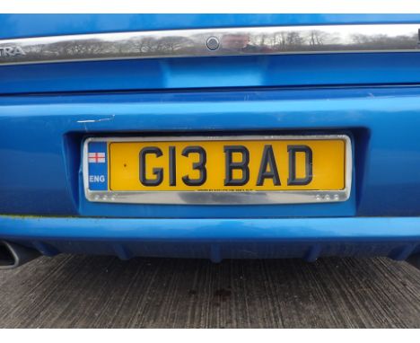 Vauxhall Vectra VXR in blue 2792cc petrol 230 BHP there is no key or paperwork present Registration G13 BAD (This is a Bailif