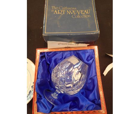 Caithness boxed Art Nouveau collection footed bowl and a boxed Royal Brierley brandy balloon