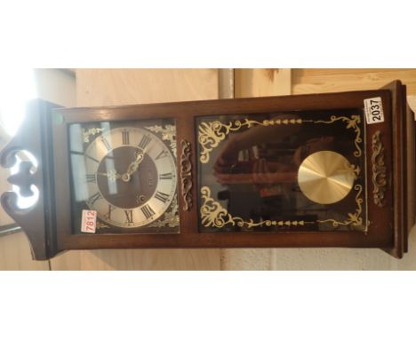 Thirty one day wooden wall clock H: 27 cm