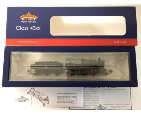 Bachmann Branchline 31-831 Class 43xx 2-6-0 4358 locomotive and Churchward tender in BR lined green with early emblem brand n