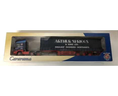 Cararama 1/50 scale Arthur Spriggs heavy haulage Scania diecast truck lorry artic model new ex shop stock