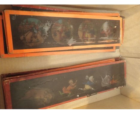 Twenty early colour Magic Lantern slides