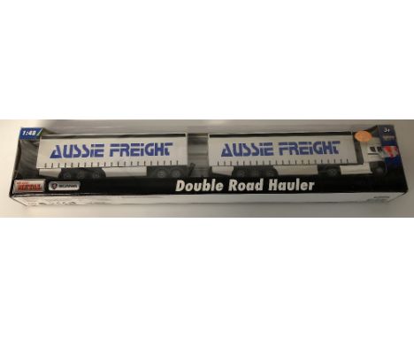 Diecast 1/48 scale double road hauler Aussie Freight originally purchased in Australia