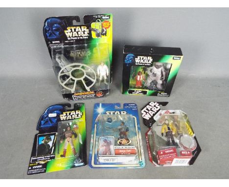 Kenner - Hasbro - Star Wars - A collection of 5 x boxed / carded figures including Kenner The Power Of The Force Millennium F