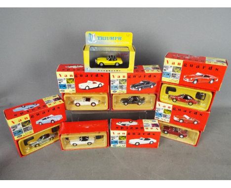 Corgi Vanguards - 7 x boxed Triumph and MG models including # VA06709 Triumph Spitfire from the Boy Racers collection with se