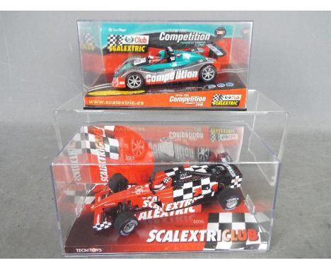 Scalextric - two Scalextric Club racing cars by Tecnitoys, Edition 2003 # 6134 and Special Edition 2006 #6195, both vehicles 