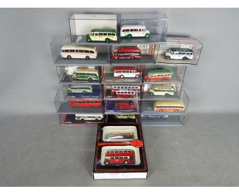 Corgi Original Omnibus, EFE - 18 boxed diecast 1:76 scale model buses. Lot includes Corgi OO #41102 Leyland Titan PD2 Exposed