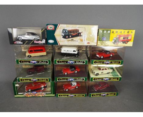 Corgi - 12 boxed diecast Corgi vehicles. Lot includes Vanguards VA28000 Commer Boxback 'Shell'; #25401 Leyland Steer Platform