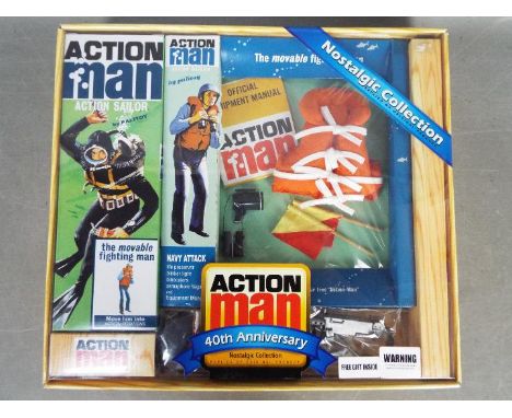 Action Man - A boxed Action Man '40th Anniversary' Navy Attack Action Sailor Set from Modellers Loft. The set appears Mint wi