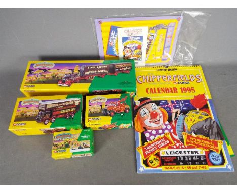 Corgi Classics - A collection of 4 x boxed Showmans Range items with associated posters. Lot includes # 15901 Scammell Highwa