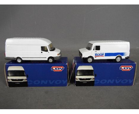 SMTS, Lion Cars - Two boxed diecast model Vans. Lot includes a 1:43 scale SMTS #101 white metal model of an LDV Convoy 1996 -