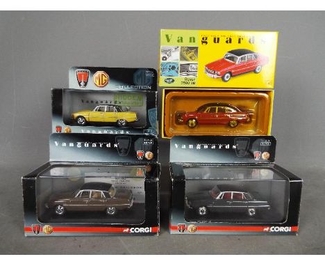 Corgi Vanguards - A collection of 4 x boxed Rover P6 3500 V8 models including # VA06512 in April Yellow from the Hidden Treas