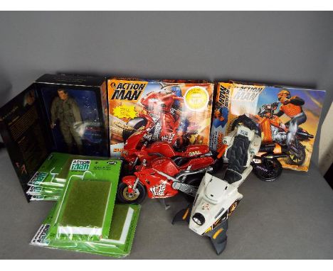 Hasbro Action Man, Sideshow Collectibles - A collection of modern Action Man vehicles and accessories and a boxed James Bond 