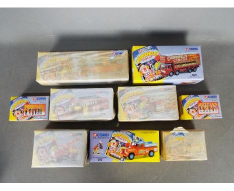 Corgi Classics - A collection of 9 x boxed Chipperfields models including # 97887 Bedford O Articulated Horsebox, # 97896 AEC