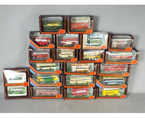 EFE - 20 boxed diecast model buses in 1:76 scale. Lot includes EFE #16514 Leyland Atlantean 'Stevensons'; #18402 Leyland TS8 