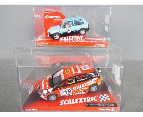 Scalextric - a Scalextriclub Tecnitoys 2007 Edition Racing Car #6241 and a scalextric Tecnitoys Seat Leon Supercopa #6237, bo