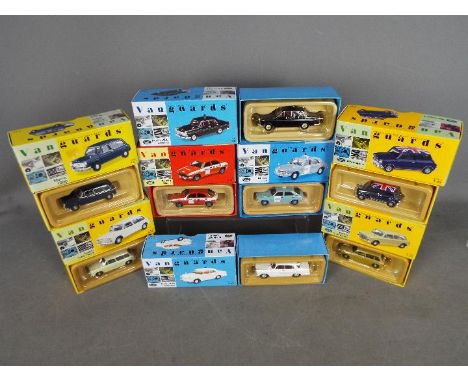 Corgi Vanguards - 8 x boxed models including # VA04403 Austin Cambridge Hertfordshire Constabulary Police car, # VA02510 Mini