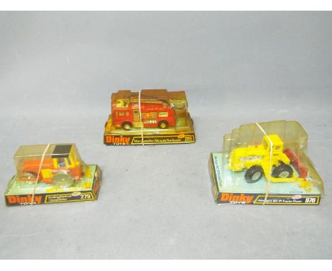 Dinky - A collection of 3 x boxed vehicles, # 279 Aveling-Barford Diesel Roller, # 285 Merryweather Marquis Fire Tender, # 97