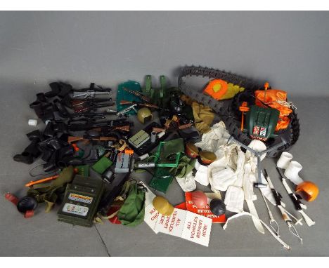 Palitoy, Hasbro, Other - A collection of mainly vintage Action Man equipment, uniform parts and accessories. Lot includes spa