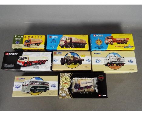 Corgi, Vanguards - Eight boxed diecast model vehicles. Lot includes Vanguards VA16007 Commer Dropside 'Hong Kong Electrical';