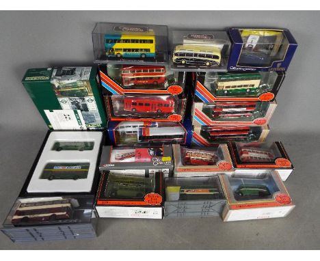 EFE, Corgi Original Omnibus - 17 diecast model buses in 1:76 scale.  Lot includes EFE #16118 Leyland PD2 Highbridge 'Fishwick