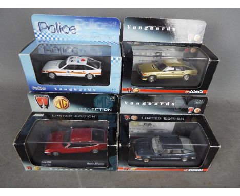 Corgi Vanguards - 4 x boxed limited edition Rover SD1 models including # VA09002 a 2600 in Targa Red, #VA09008 a 3500SE in Ca