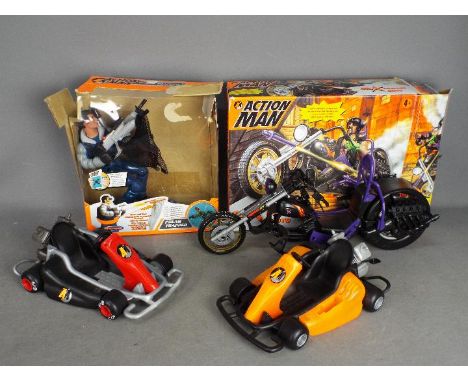 Hasbro, Action Man - A boxed modern Action Man Dr X Chopper Moto; with a boxed ACtiona Man Polar Trapper plus two unboxed Act