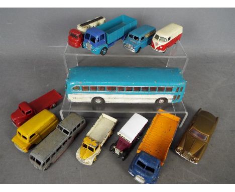 Budgie, Dinky Toys, Corgi Toys - 12 unboxed diecast vehicles. Lot includes Budgie #288 Leyland Bulk Flour Tanker; Dinky Toys 