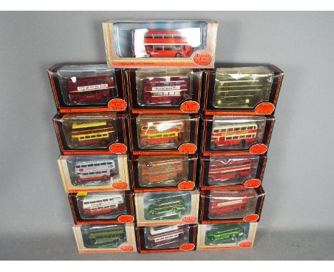 EFE - 16 boxed diecast 1:76 scale model buses by EFE. Lot includes #20140 Bedford OB 'Southdown'; #16101 Leyland PD2 Highbrid