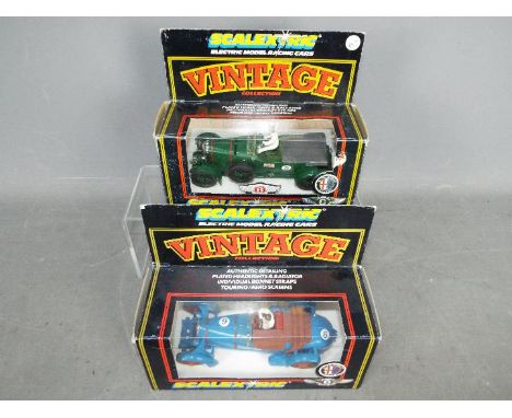 Scalextric Vintage Collection - two Scalextric models comprising C.306 2.3 litre Alfa Romeo and C.305 41/2 Litre Bentley, mod