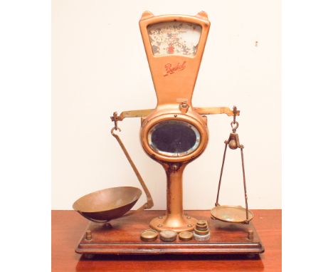 Set of Berkel balance shop scales with weights 