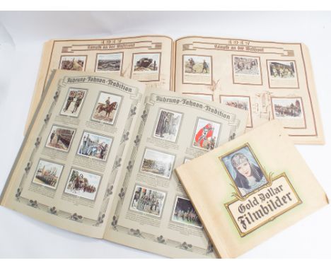 3 card albums of a German interest to include soldiers of the Great War and scenes of the German army, 1936 together with an 