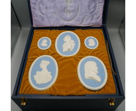 Wedgwood Jasper Portrait Medallions, 1973 Limited Edition 33/200, produced in association with the National Portrait Gallery,